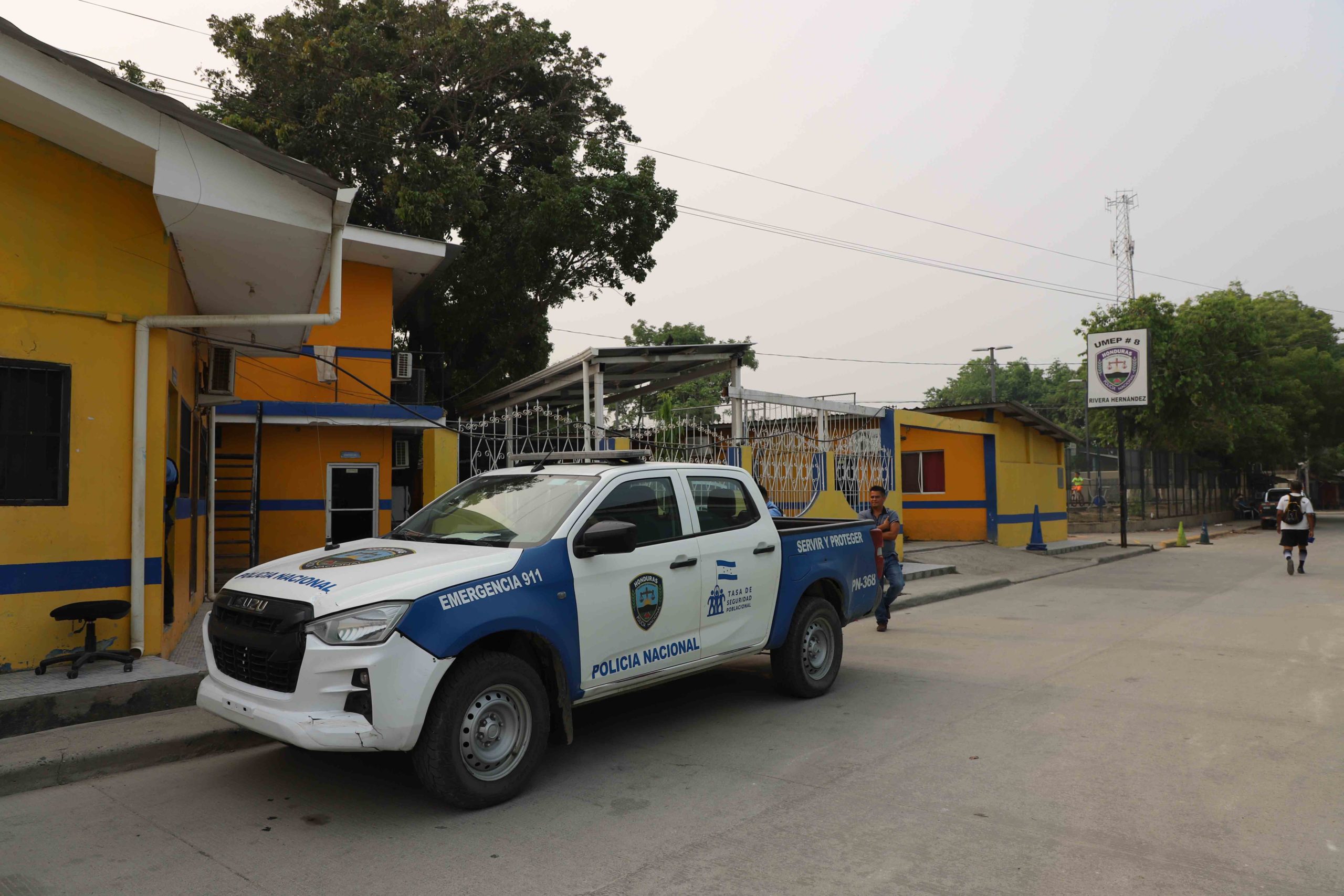 Unidad Metropolitana (UMEP) #8 de la Policía Nacional de la colonia Rivera Hernández una de las colonias señaladas de ser una de las zonas peligrosas de San Pedro Sula. Foto CC/Amilcar Izaguirre