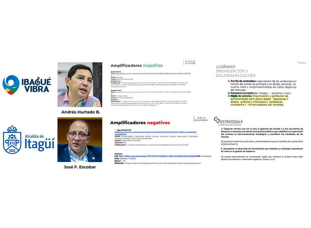 Fragmentos de los informes de ejecución de los contratos de Ibagué e Itagüí.