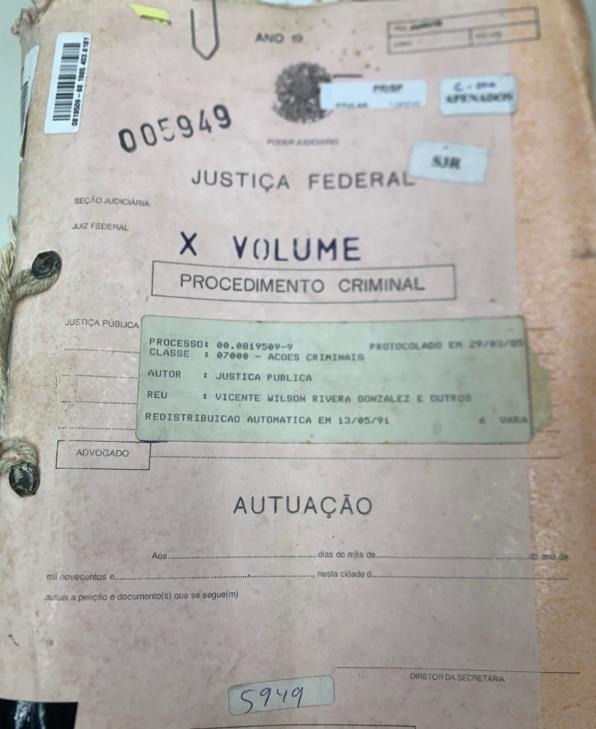 Capturas de pantalla del expediente judicial y la sentencia proferida por las autoridades brasileñas contra Eduardo Zambrano Caicedo