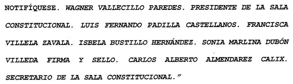 Recorte fotográfico de la sentencia de amparo emitida por la Sala de lo Constitucional el 30 de julio de 2024. Foto CC.